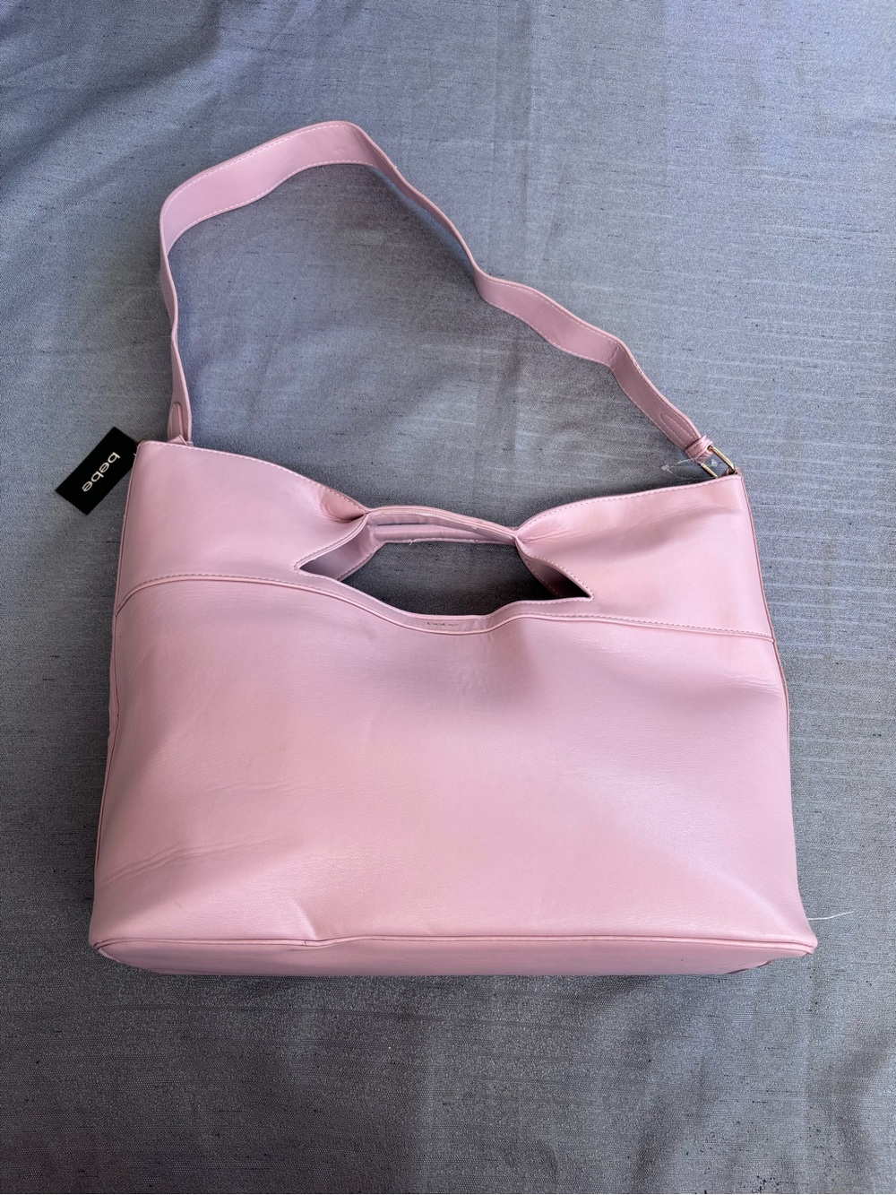 Bebe Pink Shoulder Tote Bag with Top Handle and inside pouch bag NWT
